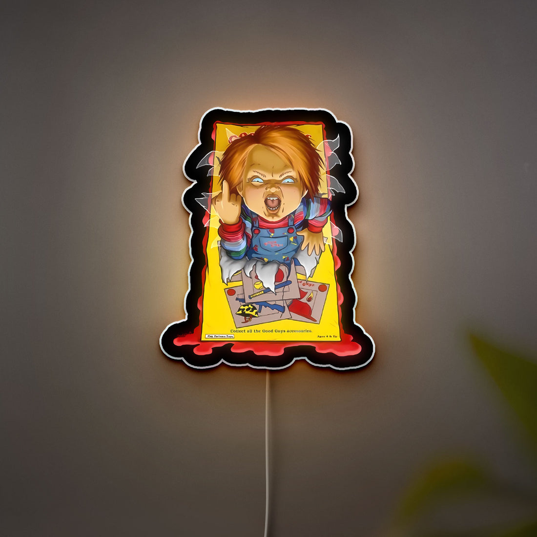 Chucky Horror Movie 3D Light Box - Good Guys Doll LED Night Light, Creepy Decor for Child's Play Fans, Spooky Halloween Gift
