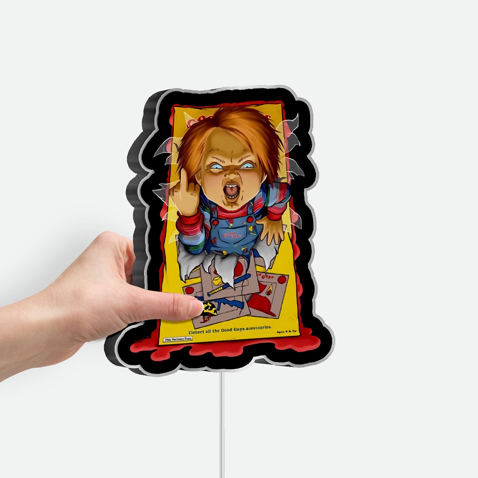 Chucky Horror Movie 3D Light Box - Good Guys Doll LED Night Light, Creepy Decor for Child's Play Fans, Spooky Halloween Gift

