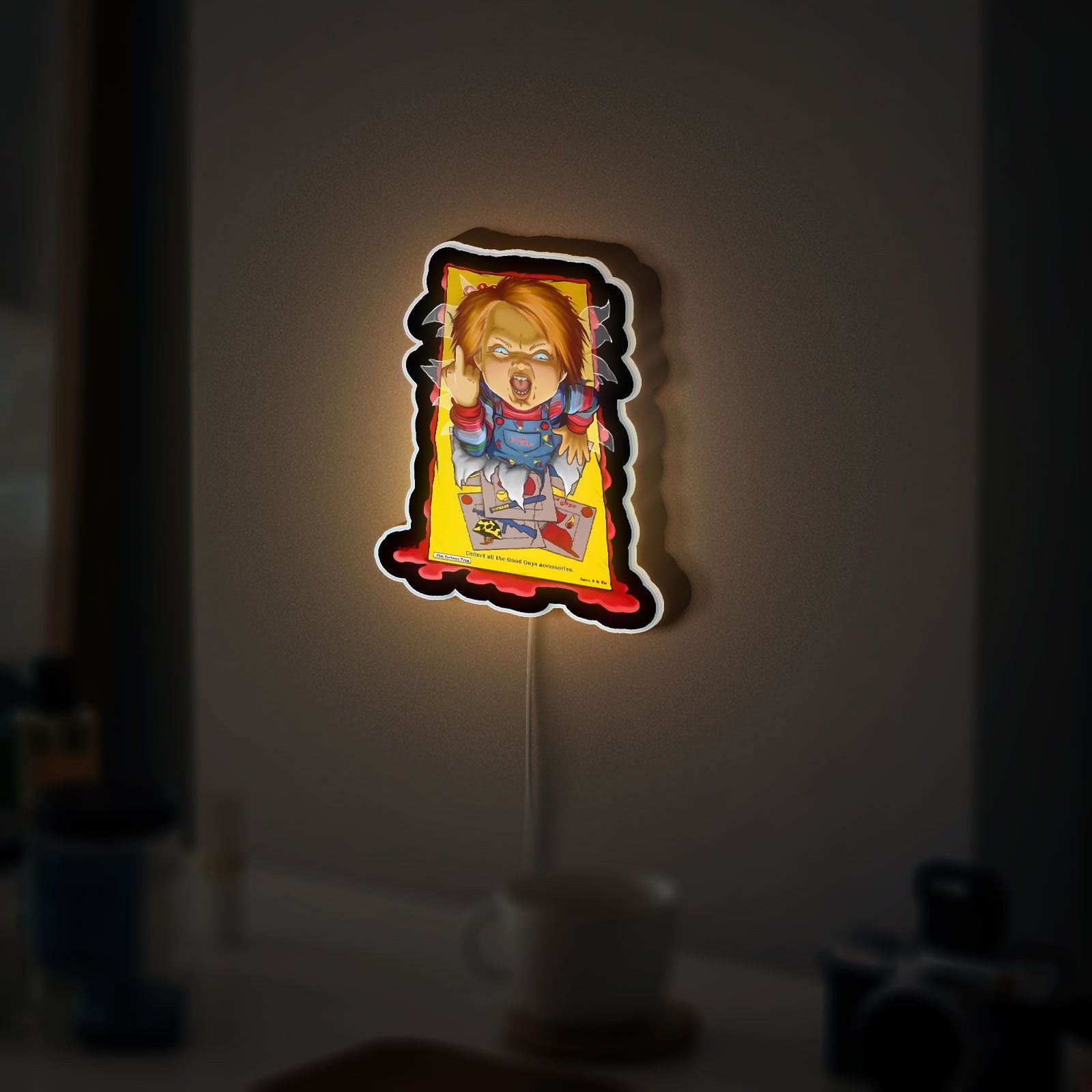 Chucky Horror Movie 3D Light Box - Good Guys Doll LED Night Light, Creepy Decor for Child's Play Fans, Spooky Halloween Gift
