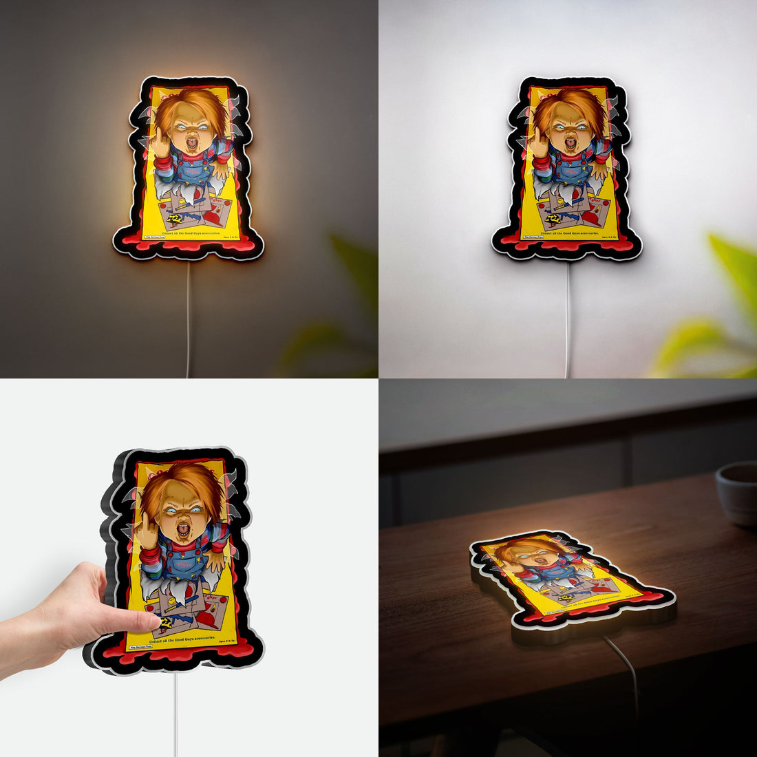 Chucky Horror Movie 3D Light Box - Good Guys Doll LED Night Light, Creepy Decor for Child's Play Fans, Spooky Halloween Gift
