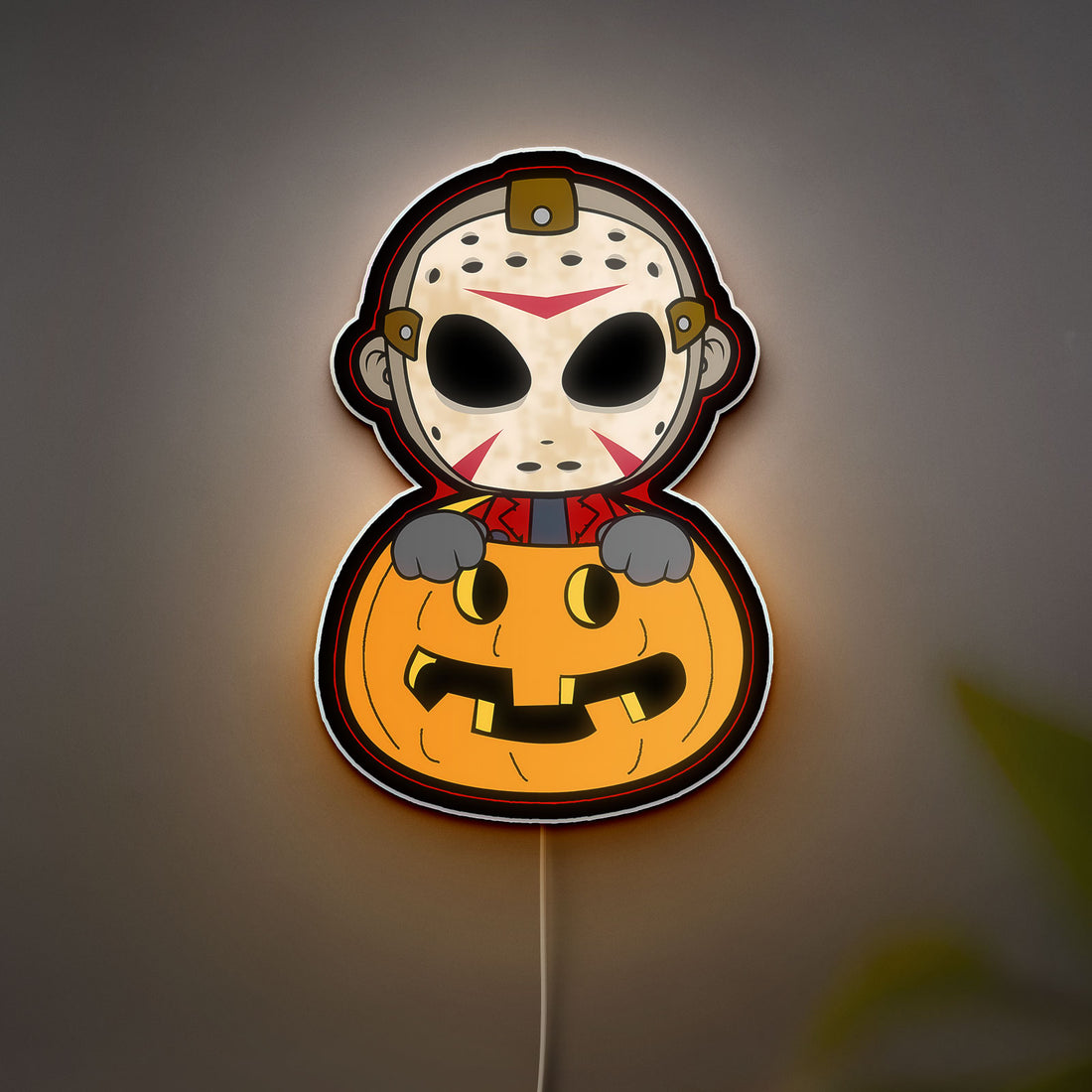 Halloween Horror Icons 3D Light - Jason Voorhees & Classic Killer LED Night Lamp, Spooky Decor for Slasher Movie Fans

