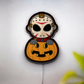 Halloween Horror Icons 3D Light - Jason Voorhees & Classic Killer LED Night Lamp, Spooky Decor for Slasher Movie Fans
