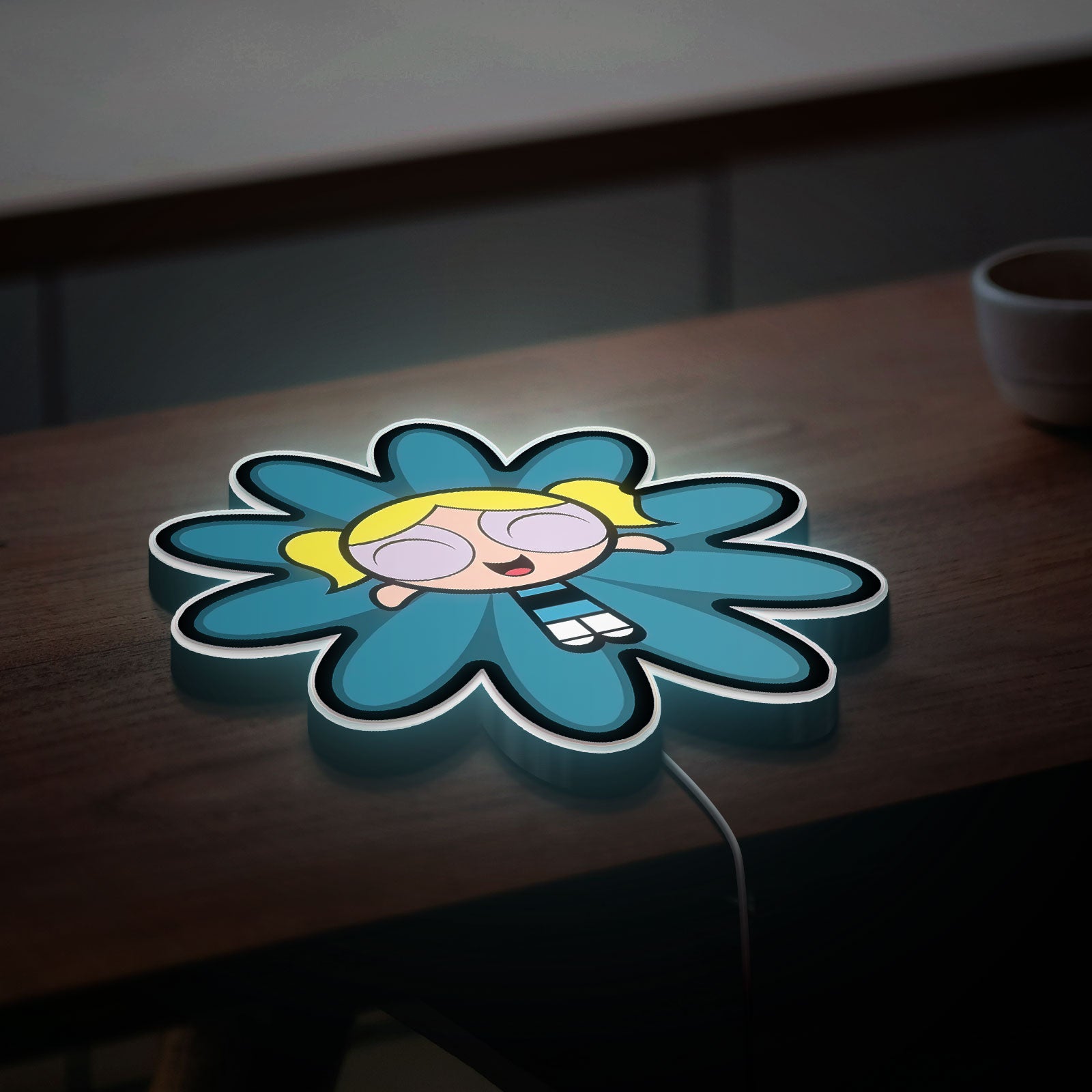 Powerpuff Girls 3D Light Box - Blossom Bubbles Buttercup LED Night Light, Cartoon Themed Room Decor for Fans
