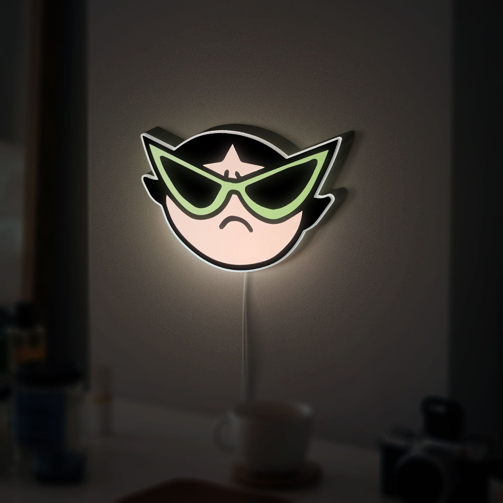 Funny Powerpuff Girls 3D Light Box - Blossom Bubbles Buttercup LED Night Light, Cartoon Themed Room Decor for Fans