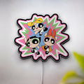Powerpuff Girls 3D Light Box - Blossom Bubbles Buttercup LED Night Light, Cartoon Themed Room Decor for 90s Kids
