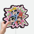 Powerpuff Girls 3D Light Box - Blossom Bubbles Buttercup LED Night Light, Cartoon Themed Room Decor for 90s Kids
