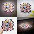 Powerpuff Girls 3D Light Box - Blossom Bubbles Buttercup LED Night Light, Cartoon Themed Room Decor for 90s Kids
