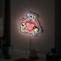 Powerpuff Girls 3D Light Box - Blossom Bubbles Buttercup LED Night Light, Cartoon Network Themed Room Decor for Fans
