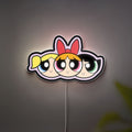 Powerpuff Girls 3D Light Box - Blossom Bubbles Buttercup Cartoon Night Light, Kids Room Decor & Cartoon Network Fan Gift 