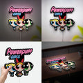 Powerpuff Girls Trio Glow Lamp - Cartoon Network Night Light, Blossom Bubbles Buttercup Flying Design, Kids Room Decor & Superhero Fan Gift