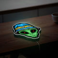 Alien Wall Light - UFO Glow Sign with Crown, Cool Space-Themed LED Decor for Bedroom or Game Room, Unique 420 Stoner Gift
