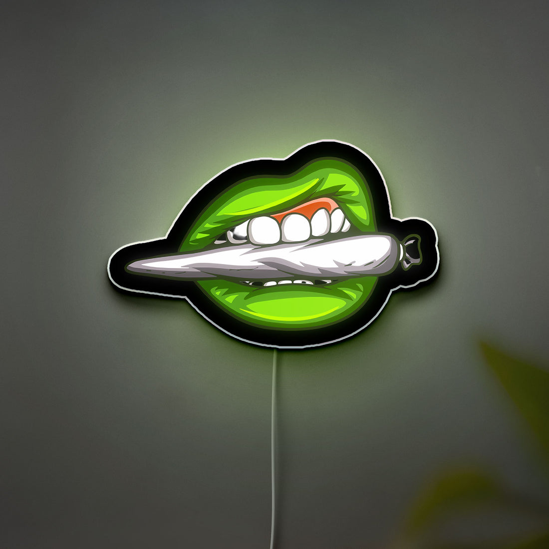 Teeth Logo 3D Light Box - Edgy LED Night Light for Urban Decor, Cool Graphic Art Lamp for Music & Street Style Lovers 