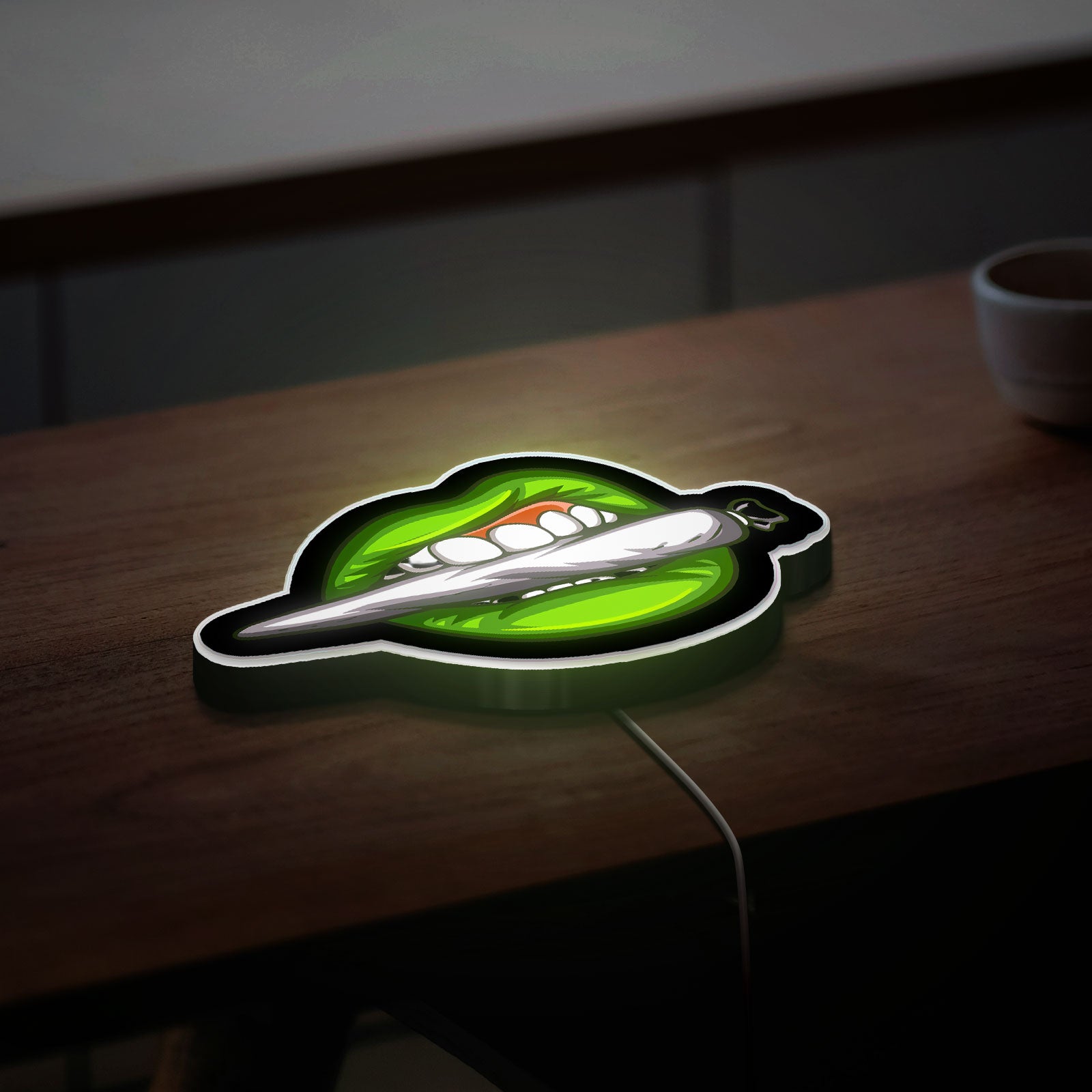 Teeth Logo 3D Light Box - Edgy LED Night Light for Urban Decor, Cool Graphic Art Lamp for Music & Street Style Lovers 