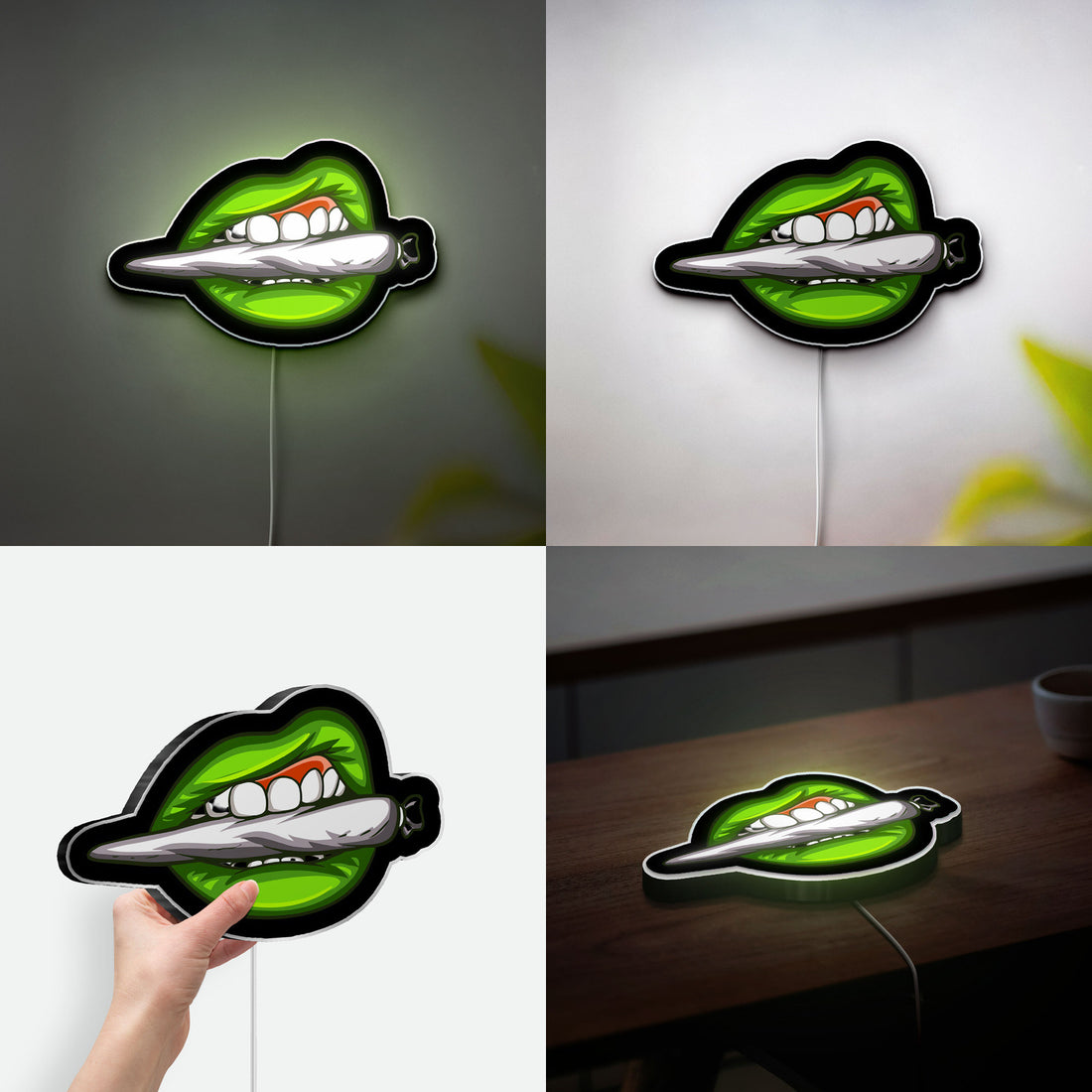 Teeth Logo 3D Light Box - Edgy LED Night Light for Urban Decor, Cool Graphic Art Lamp for Music & Street Style Lovers 