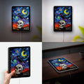 Nevermore Starry Night Glow Light - Gothic Raven & Moon LED Sign, Dark Art Night Lamp for Halloween Decor
