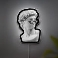 Pixel Art David Statue 3D Light Box - Thug Life Inspired LED Night Light, Retro Glow Decor for Art Lovers & Gamers

