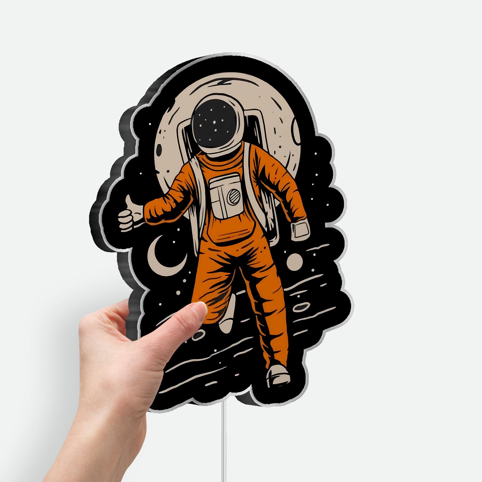 Astronaut Space Art 3D Light Box - Galaxy Themed LED Night Light, Cosmic Decor for Astronomy Lovers & Sci-Fi Fans 