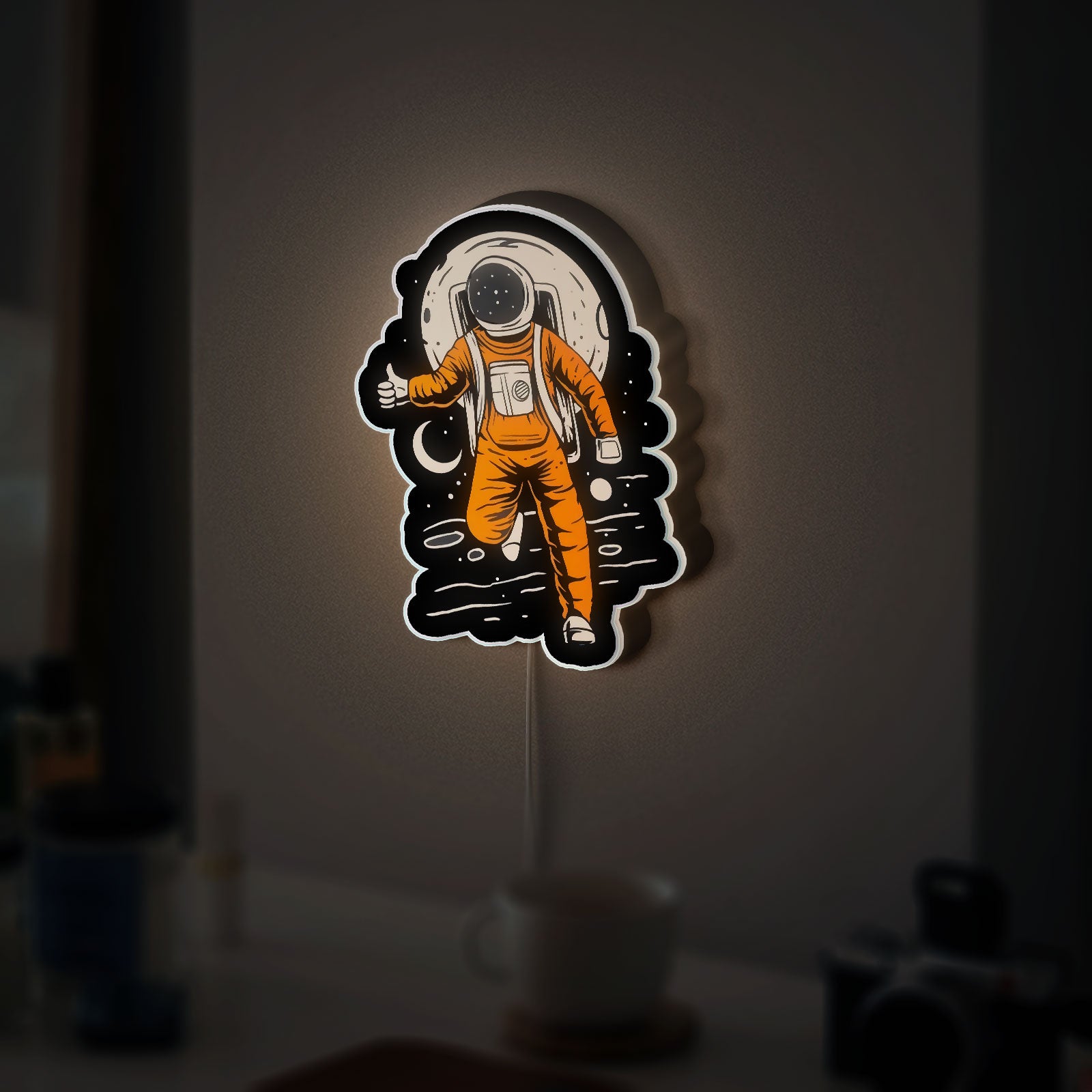 Astronaut Space Art 3D Light Box - Galaxy Themed LED Night Light, Cosmic Decor for Astronomy Lovers & Sci-Fi Fans 