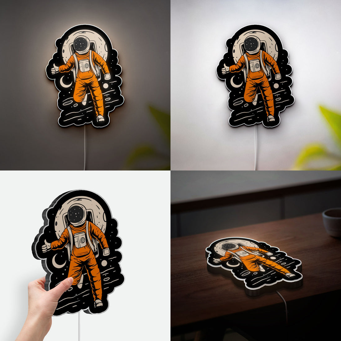 Astronaut Space Art 3D Light Box - Galaxy Themed LED Night Light, Cosmic Decor for Astronomy Lovers & Sci-Fi Fans 