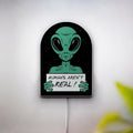 Humans Are Not Real Alien Glow Sign - Funny UFO Meme Night Light, Sci-Fi Room Decor, Novelty LED Lamp for Galaxy & Spaceship Lovers

