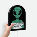 Humans Are Not Real Alien Glow Sign - Funny UFO Meme Night Light, Sci-Fi Room Decor, Novelty LED Lamp for Galaxy & Spaceship Lovers
