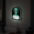Humans Are Not Real Alien Glow Sign - Funny UFO Meme Night Light, Sci-Fi Room Decor, Novelty LED Lamp for Galaxy & Spaceship Lovers
