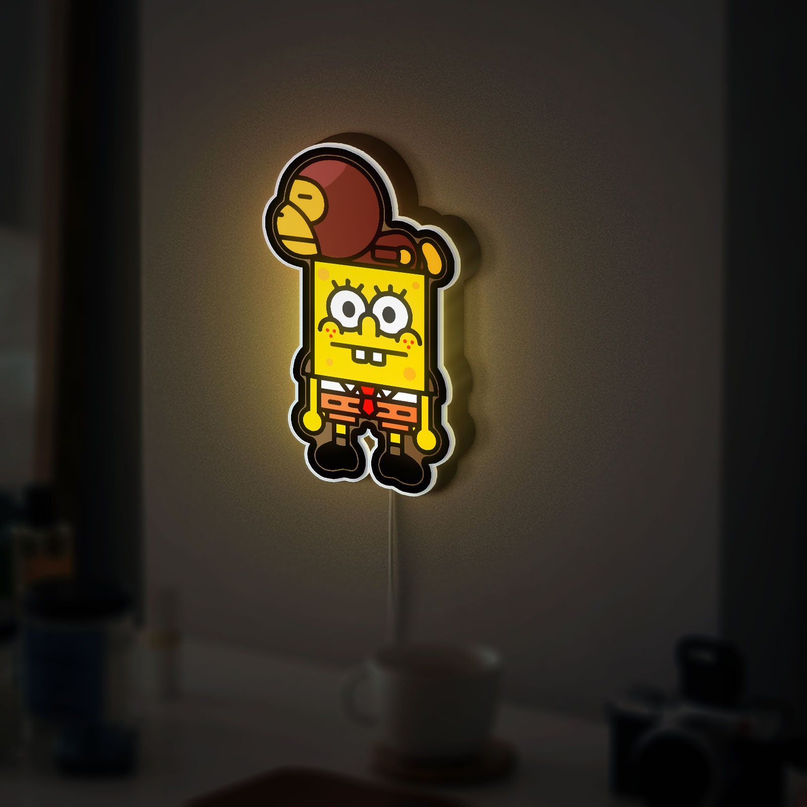 SpongeBob SquarePants 3D Light Box - Fun Cartoon LED Night Light, Cartoon Decor for Kids & Nickelodeon Fans
