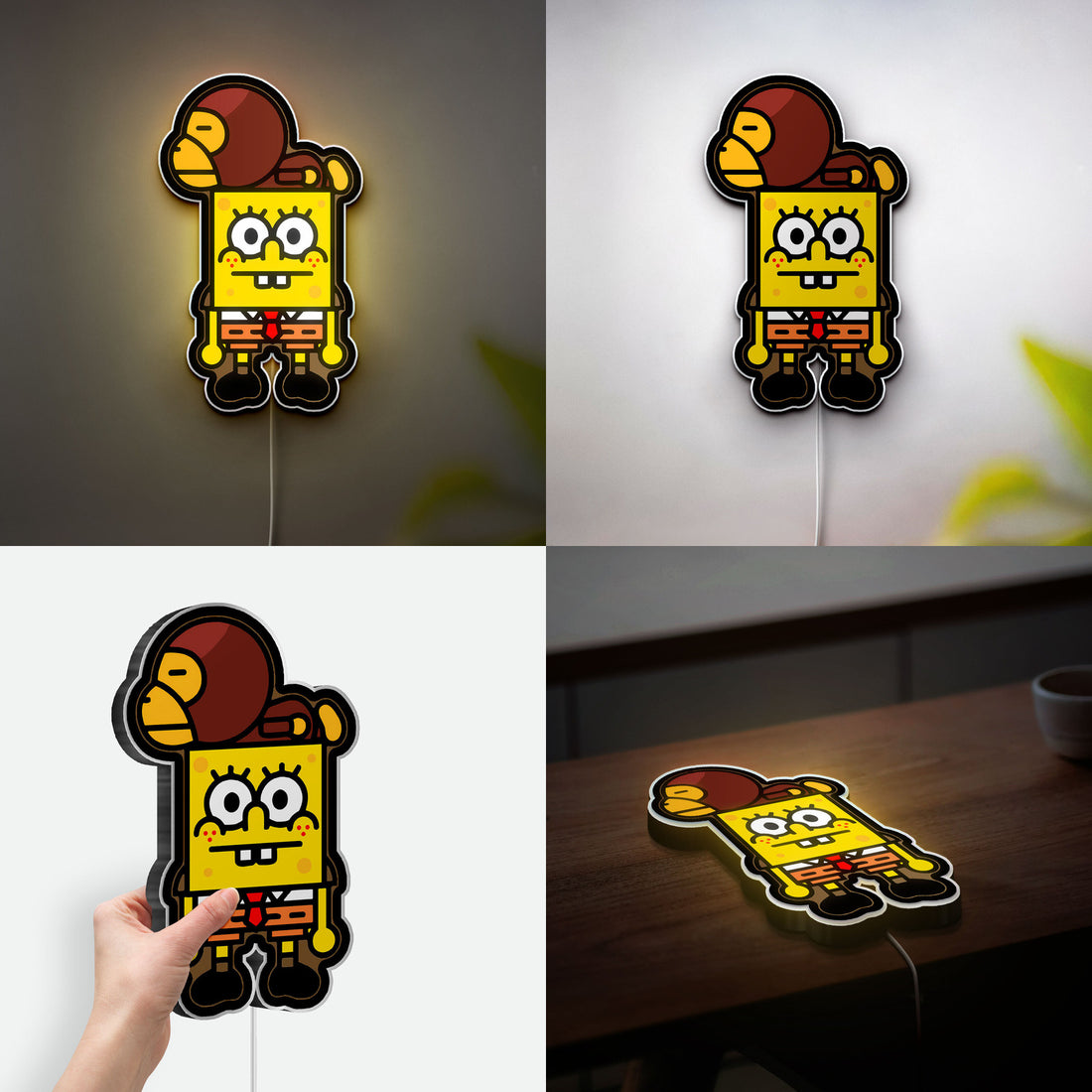 SpongeBob SquarePants 3D Light Box - Fun Cartoon LED Night Light, Cartoon Decor for Kids & Nickelodeon Fans
