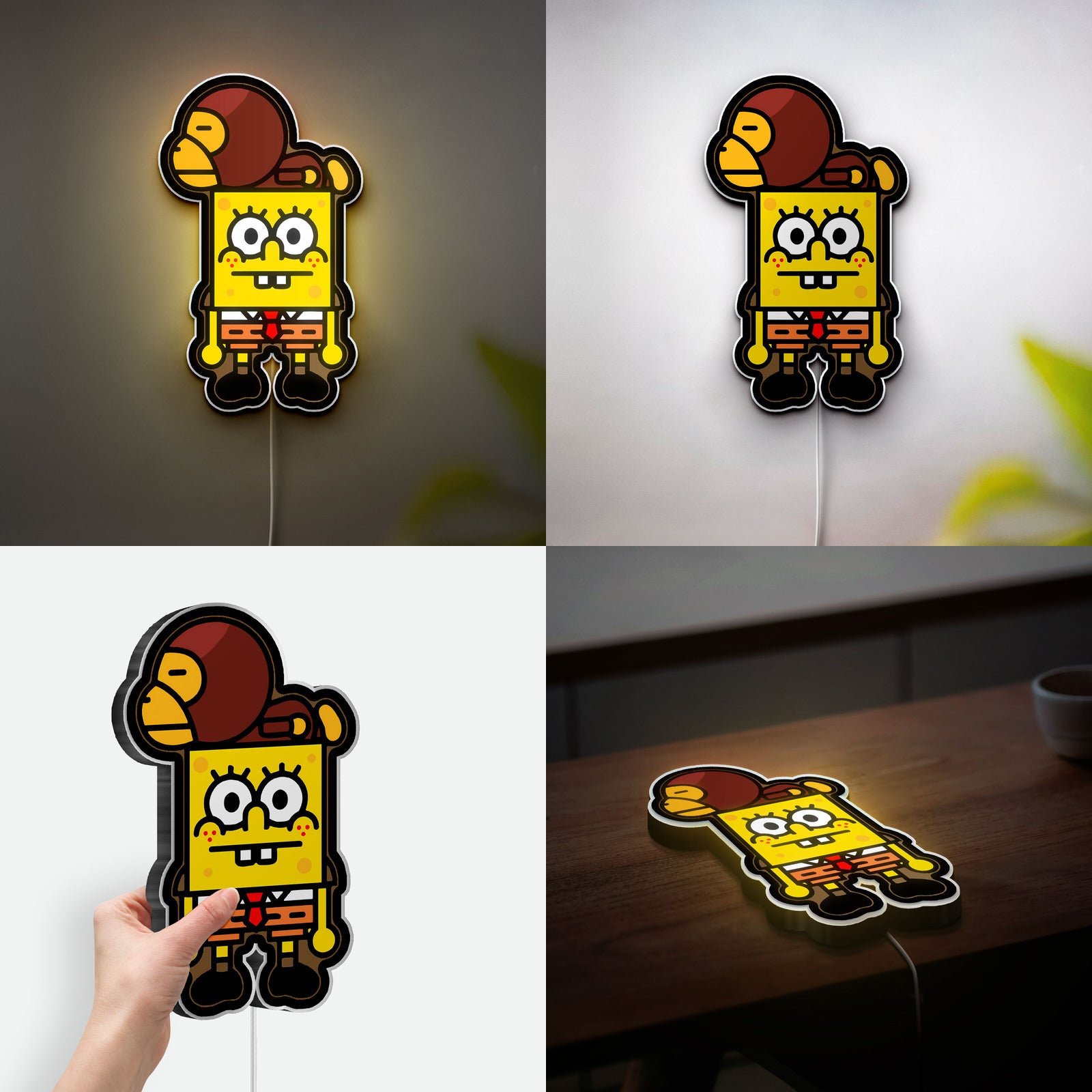 SpongeBob SquarePants 3D Light Box - Fun Cartoon LED Night Light, Cartoon Decor for Kids & Nickelodeon Fans
