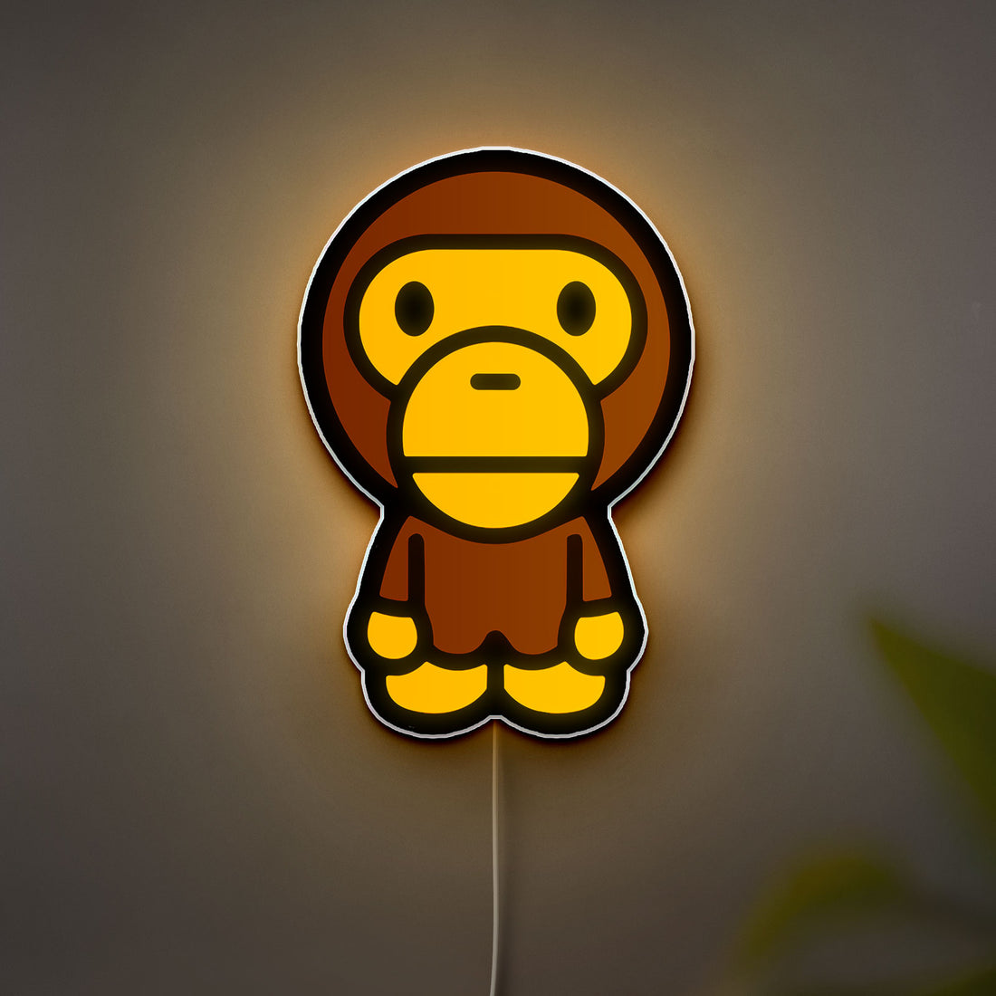 Kawaii Monkey 3D Light Box - Cute Cartoon LED Night Light, Baby Milo Funny Decor for Kids Room
