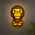 Kawaii Monkey 3D Light Box - Cute Cartoon LED Night Light, Baby Milo Funny Decor for Kids Room

