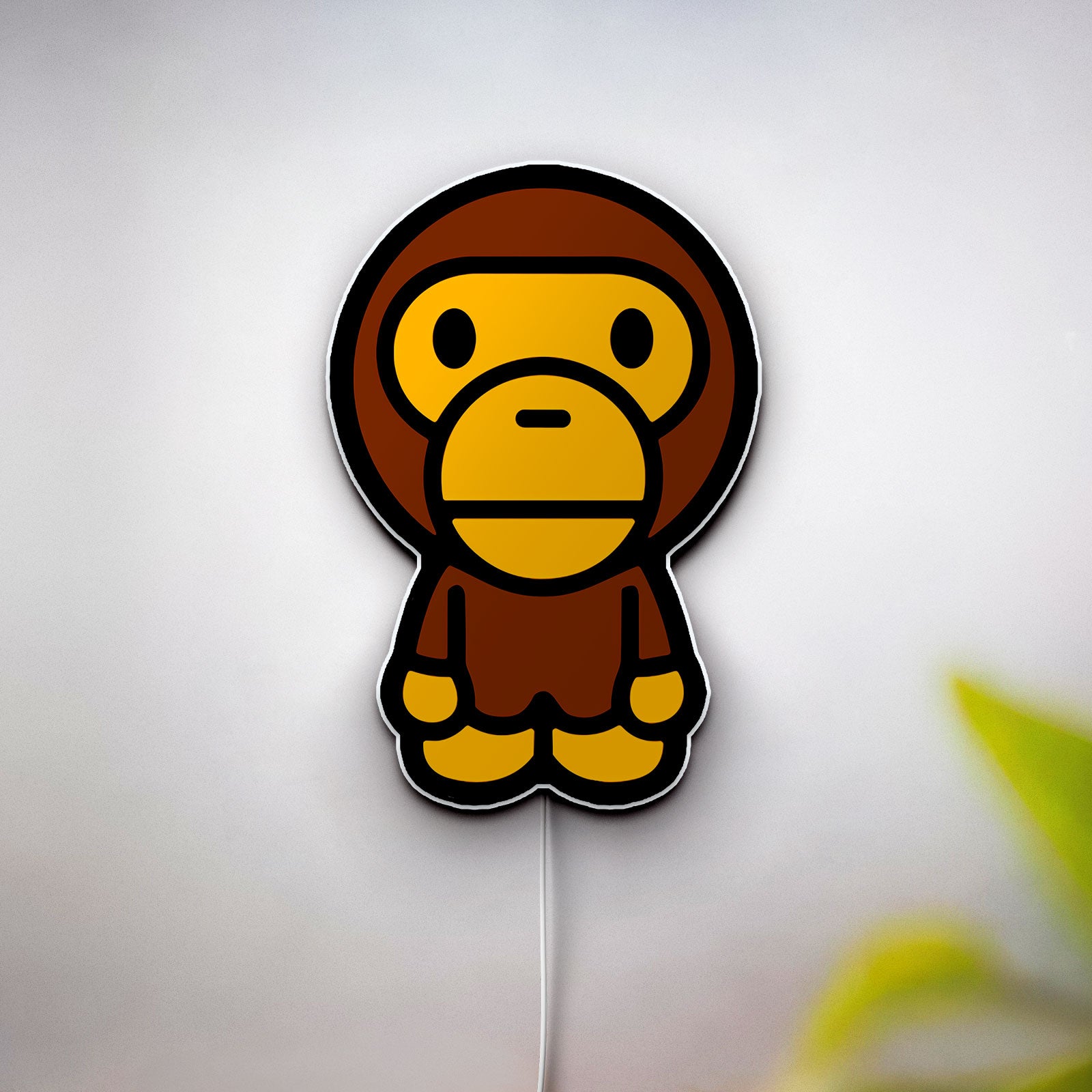 Kawaii Monkey 3D Light Box - Cute Cartoon LED Night Light, Baby Milo Funny Decor for Kids Room
