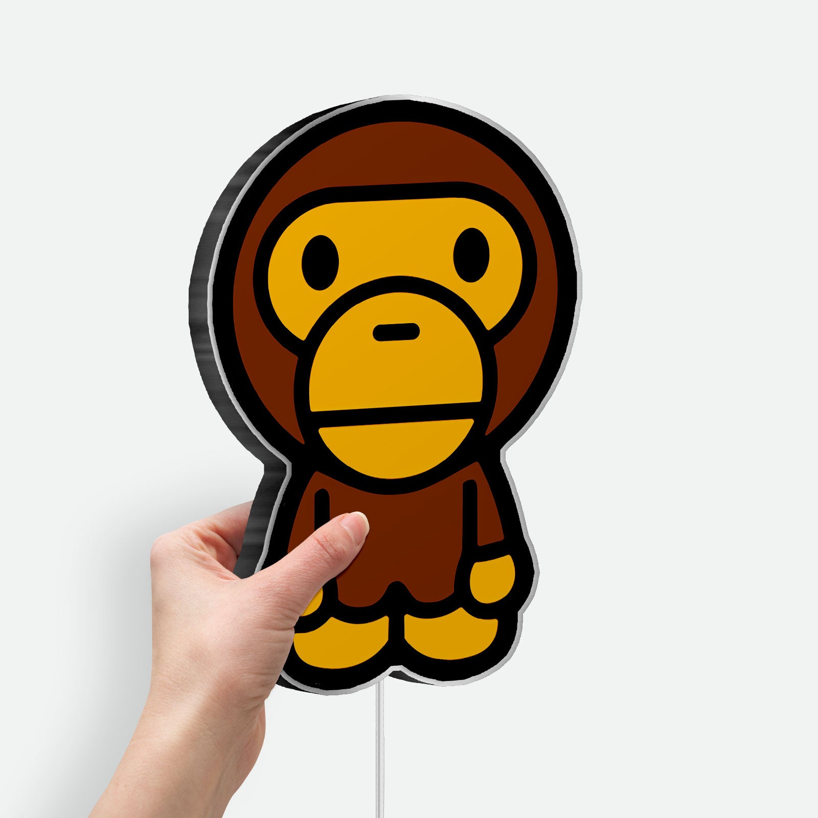 Kawaii Monkey 3D Light Box - Cute Cartoon LED Night Light, Baby Milo Funny Decor for Kids Room
