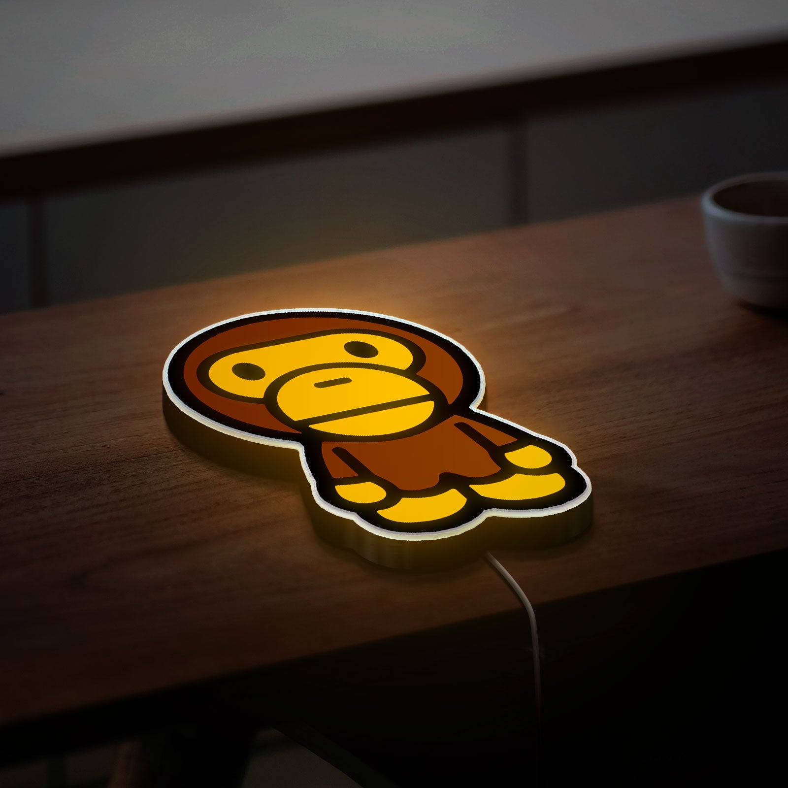 Kawaii Monkey 3D Light Box - Cute Cartoon LED Night Light, Baby Milo Funny Decor for Kids Room
