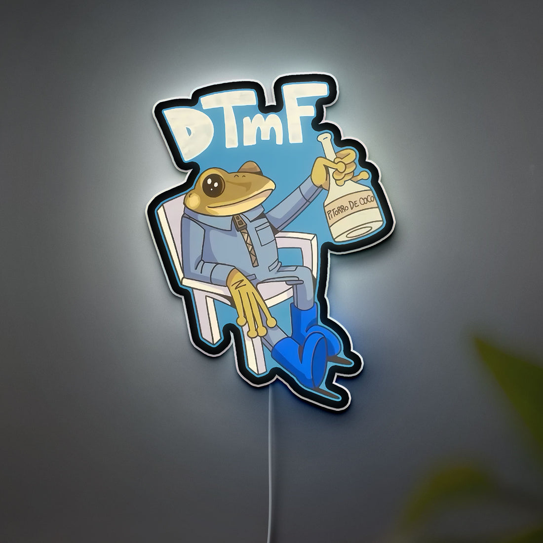DTMF Bad Bunny 3D Light Box - Vibrant Wall Decor, Colorful LED Night Light for Home & Office
