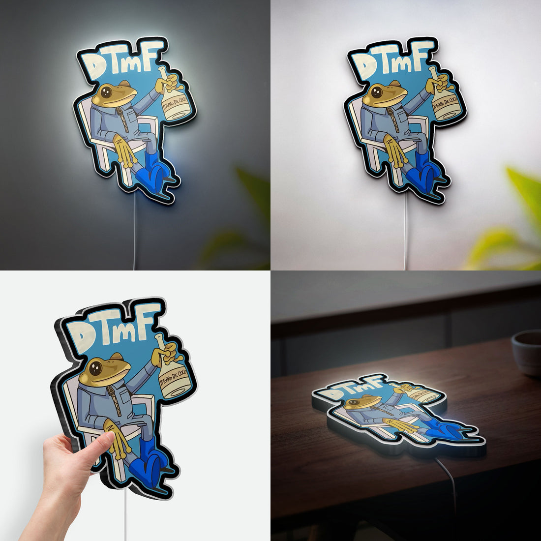 DTMF Bad Bunny 3D Light Box - Vibrant Wall Decor, Colorful LED Night Light for Home & Office
