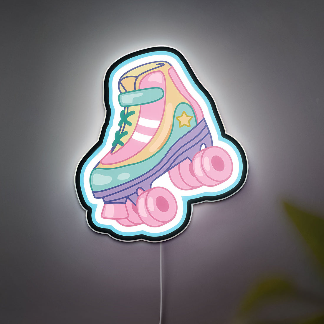 Retro Roller Skate 3D Light Box, Roller Girl Decor for Skate Lovers & Nostalgic Gift
