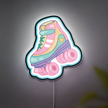 Retro Roller Skate 3D Light Box, Roller Girl Decor for Skate Lovers & Nostalgic Gift
