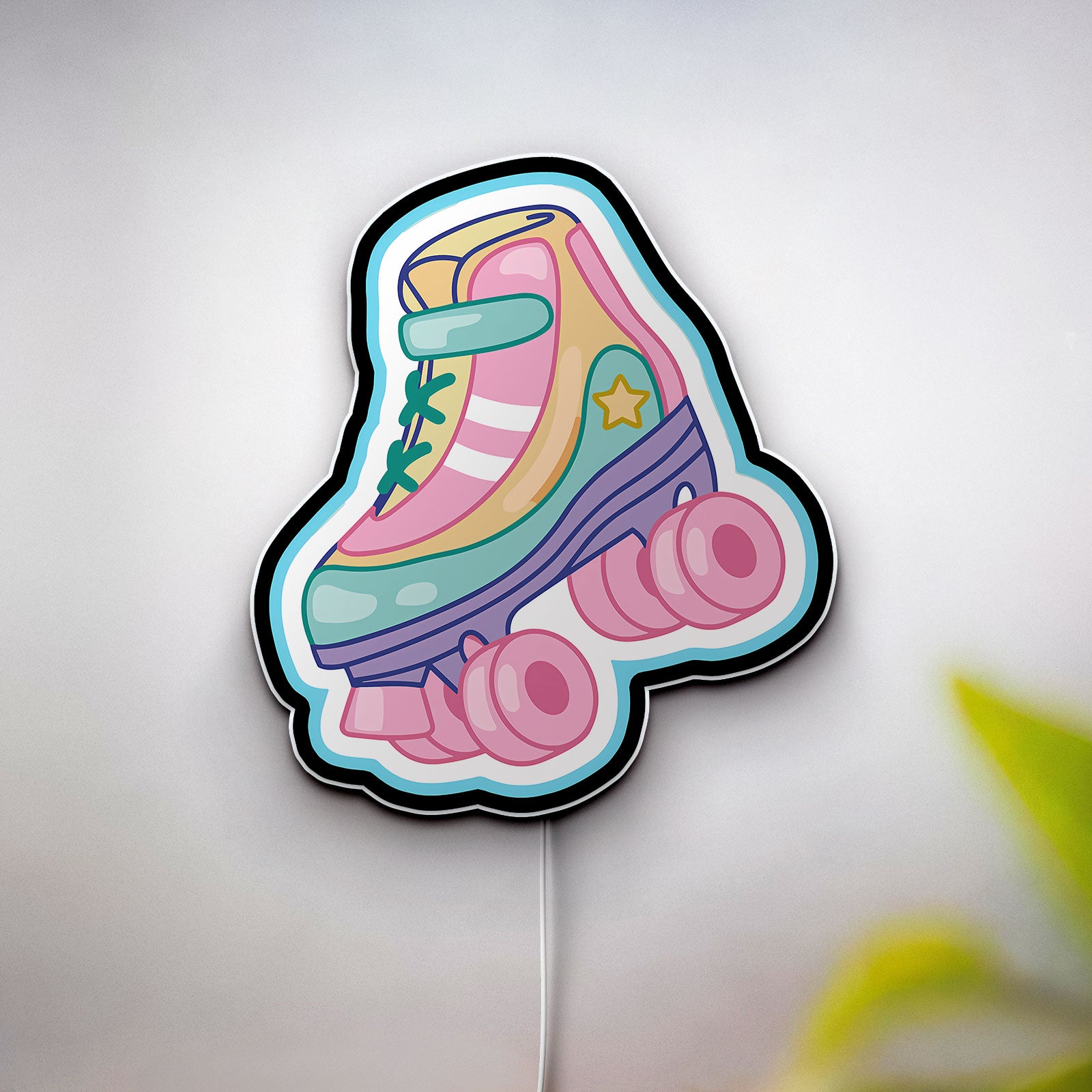 Retro Roller Skate 3D Light Box, Roller Girl Decor for Skate Lovers & Nostalgic Gift
