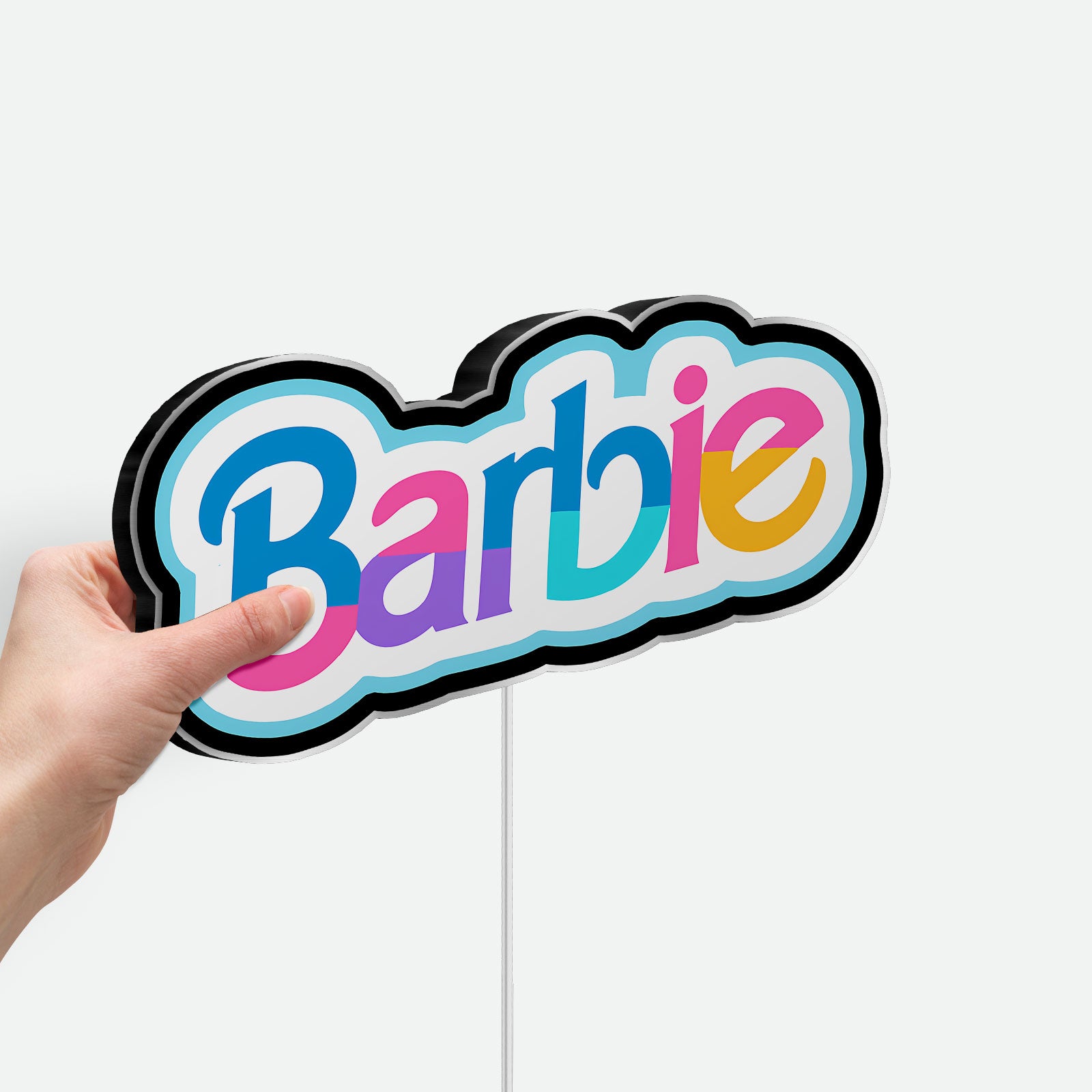 Barbie Pink Glow Light - 3D Dollhouse Inspired LED Night Light, Girly Room Decor for Barbie Fans & Kids Bedroom 