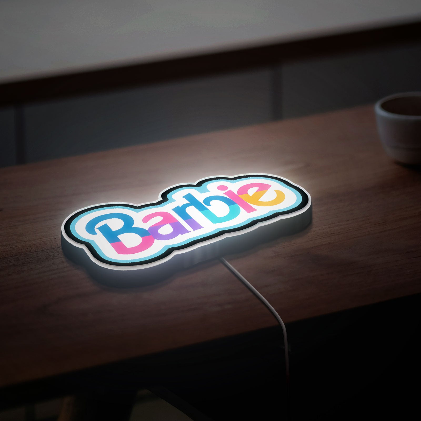Barbie Pink Glow Light - 3D Dollhouse Inspired LED Night Light, Girly Room Decor for Barbie Fans & Kids Bedroom 