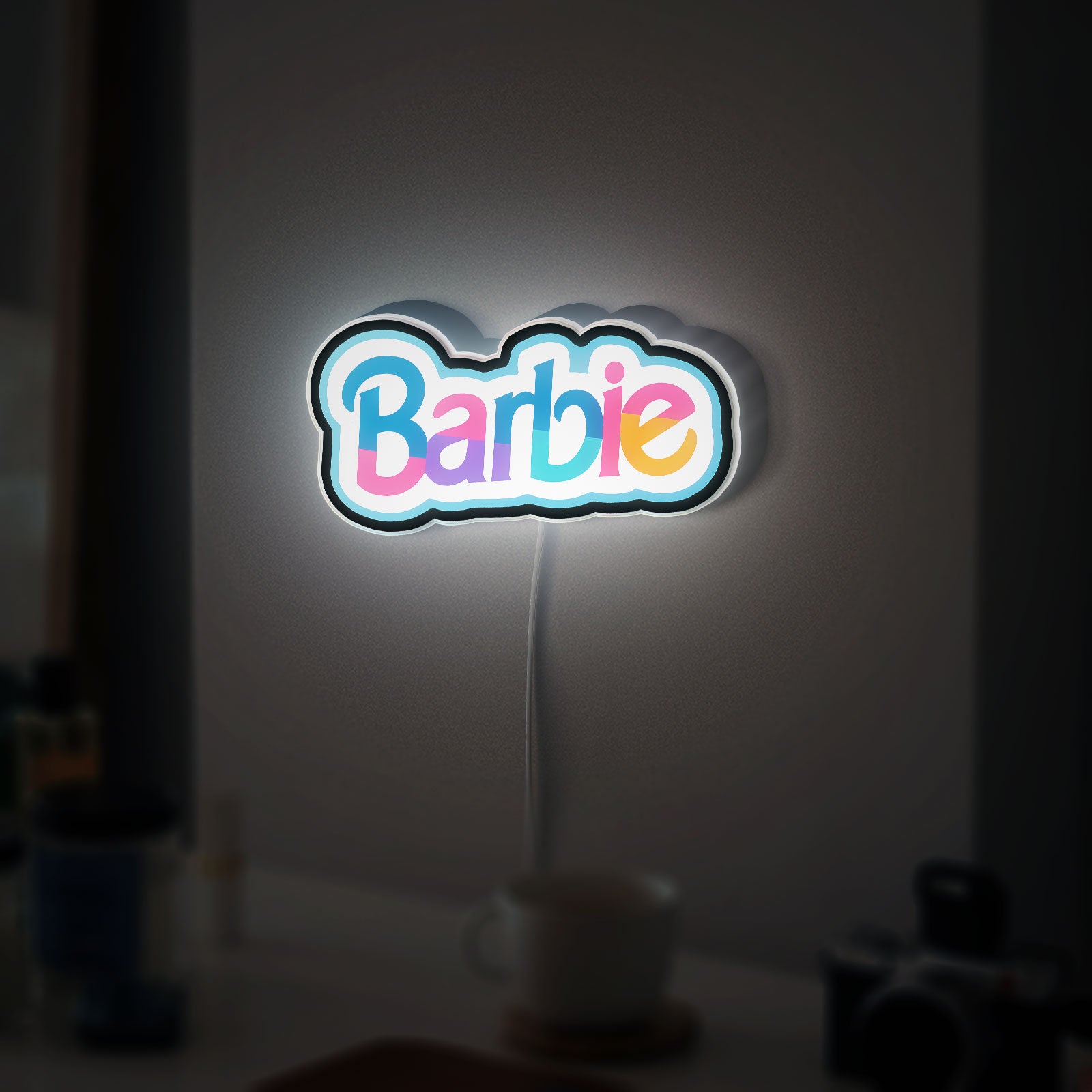 Barbie Pink Glow Light - 3D Dollhouse Inspired LED Night Light, Girly Room Decor for Barbie Fans & Kids Bedroom 