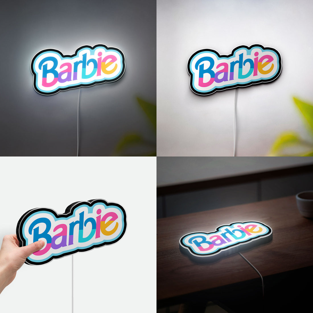 Barbie Pink Glow Light - 3D Dollhouse Inspired LED Night Light, Girly Room Decor for Barbie Fans & Kids Bedroom 