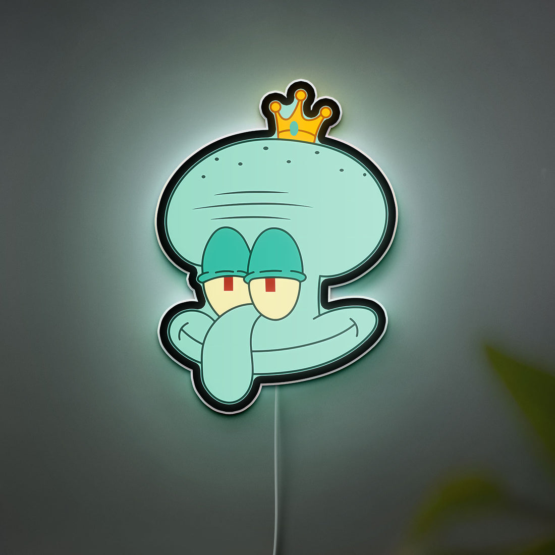SpongeBob Squidward King 3D Light Box - Funny Cartoon LED Night Light, Anime Character Decor for Nickelodeon Fans 