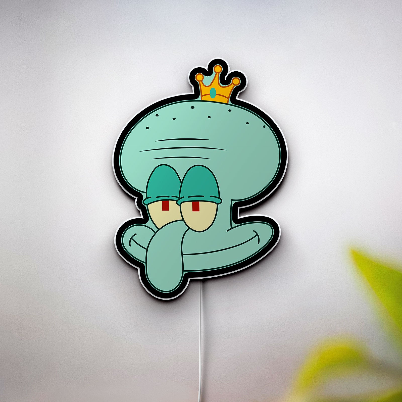 SpongeBob Squidward King 3D Light Box - Funny Cartoon LED Night Light, Anime Character Decor for Nickelodeon Fans 