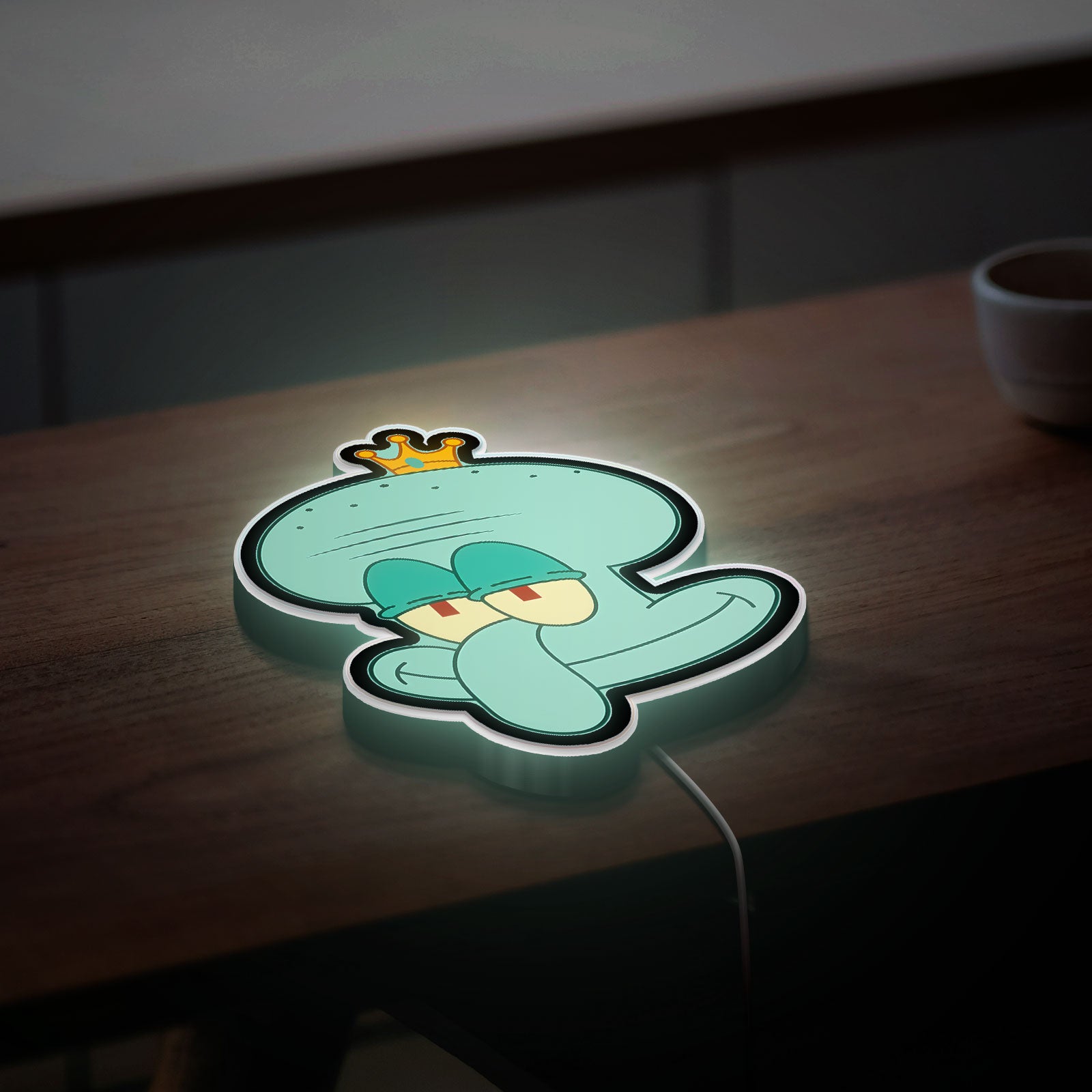 SpongeBob Squidward King 3D Light Box - Funny Cartoon LED Night Light, Anime Character Decor for Nickelodeon Fans 