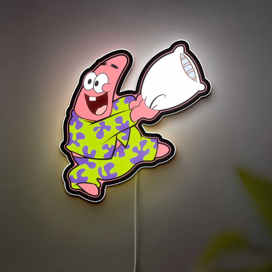 SpongeBob & Patrick 3D Light Box - Pajama Party LED Night Light, Fun Cartoon Decor for Kids Room & Nickelodeon Fans 