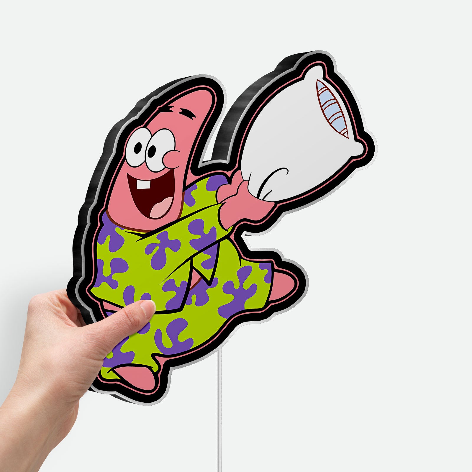SpongeBob & Patrick 3D Light Box - Pajama Party LED Night Light, Fun Cartoon Decor for Kids Room & Nickelodeon Fans 