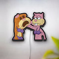 SpongeBob SquarePants 3D Light Box - Bob Esponja & Sandy Cheeks LED Night Light, Fun Cartoon Decor for Nickelodeon Fans 