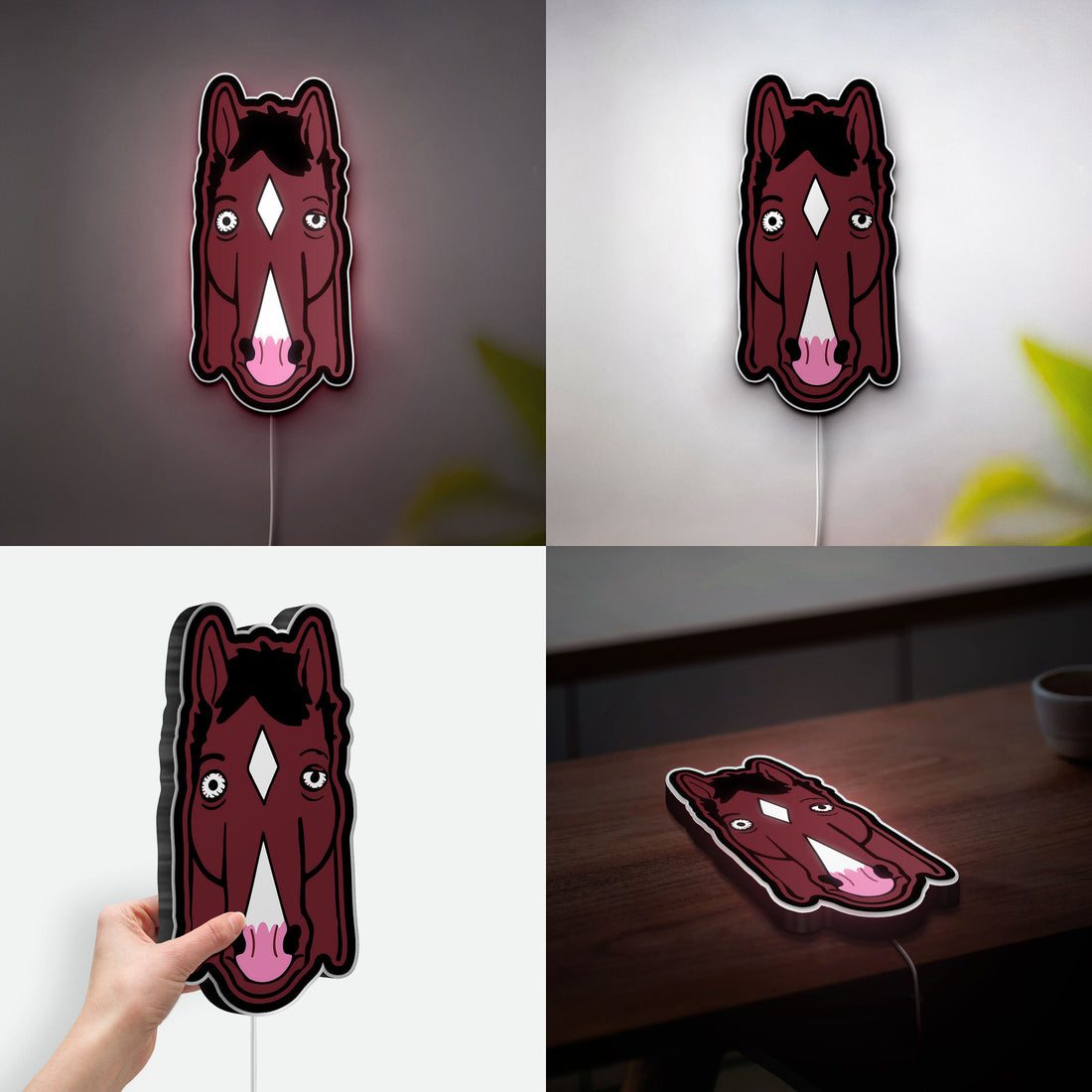 BoJack Horseman 3D Light Box - TV Show LED Night Light, Film Inspired Decor for Couples & Cinema Lovers
